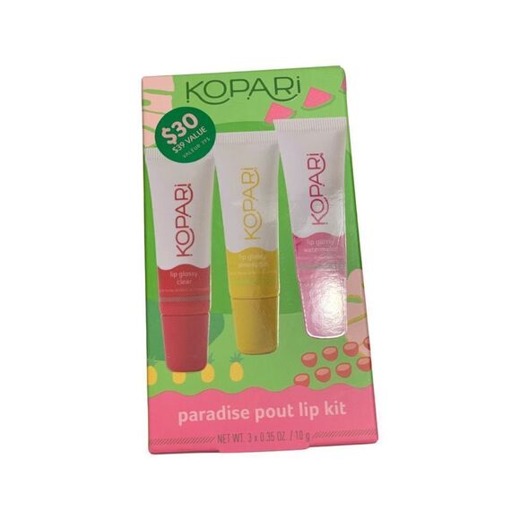 Kopari Beauty Set of 3 Paradise Lip-gloss Pout Kit - Picture 2 of 4